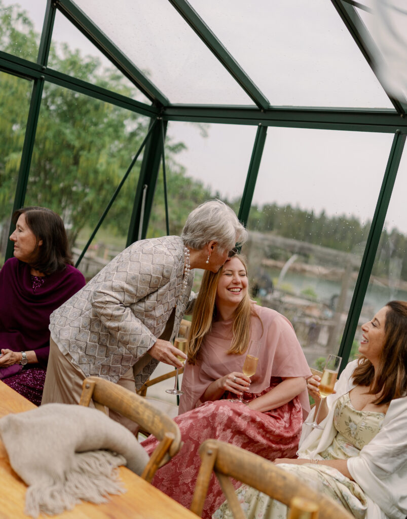 Intimate wedding ceremony overlooking the Maine coast