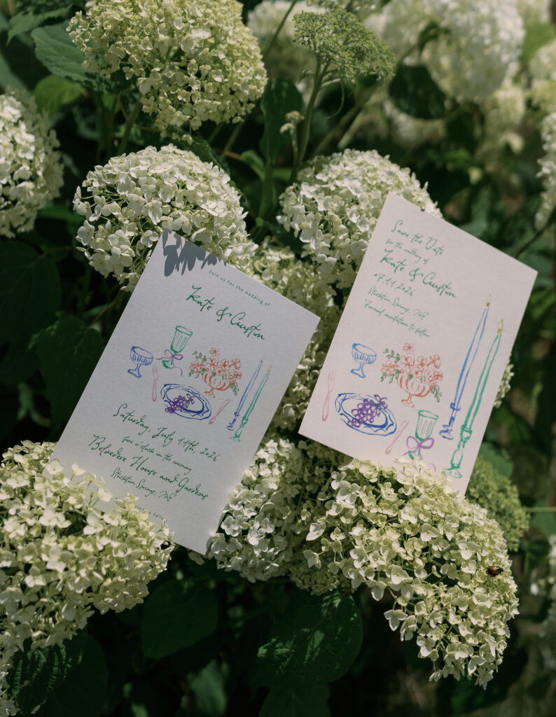 Wedding invitations to Belvedere House and Gardens